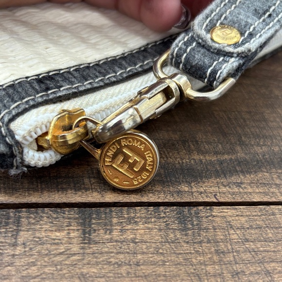 Fendi Black and Cream Clutch with certificate of origin - Picture 7 of 15